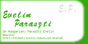 evelin paraszti business card